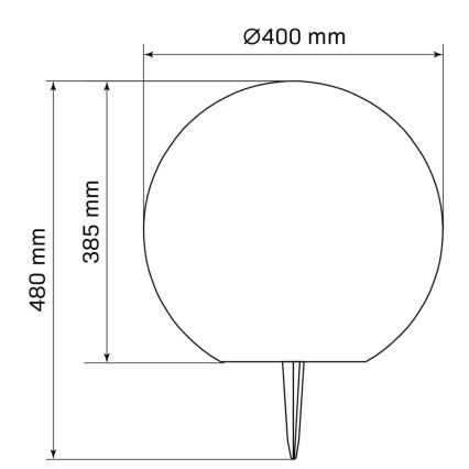 LED RGBW Solárna lampa BALL LED/1,2V pr. 40 cm IP65 + diaľkové ovládanie