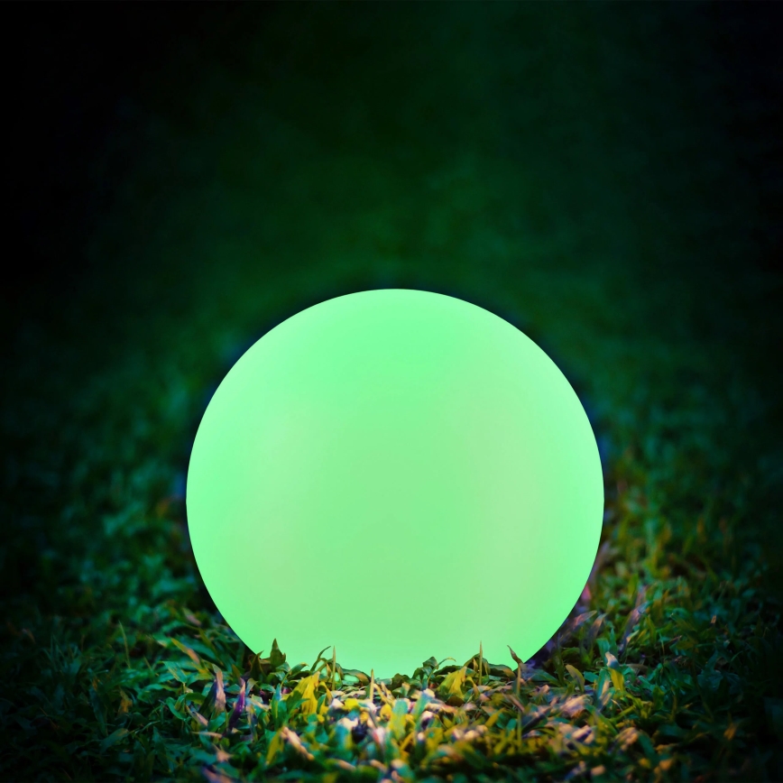 LED RGBW Solárna lampa BALL LED/3,2V 500 mAh pr. 20 cm IP65 + diaľkové ovládanie