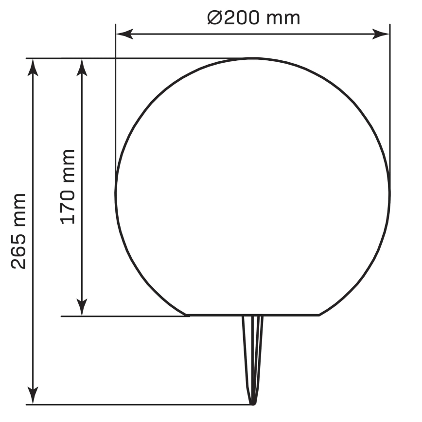 LED RGBW Solárna lampa BALL LED/3,2V 500 mAh pr. 20 cm IP65 + diaľkové ovládanie