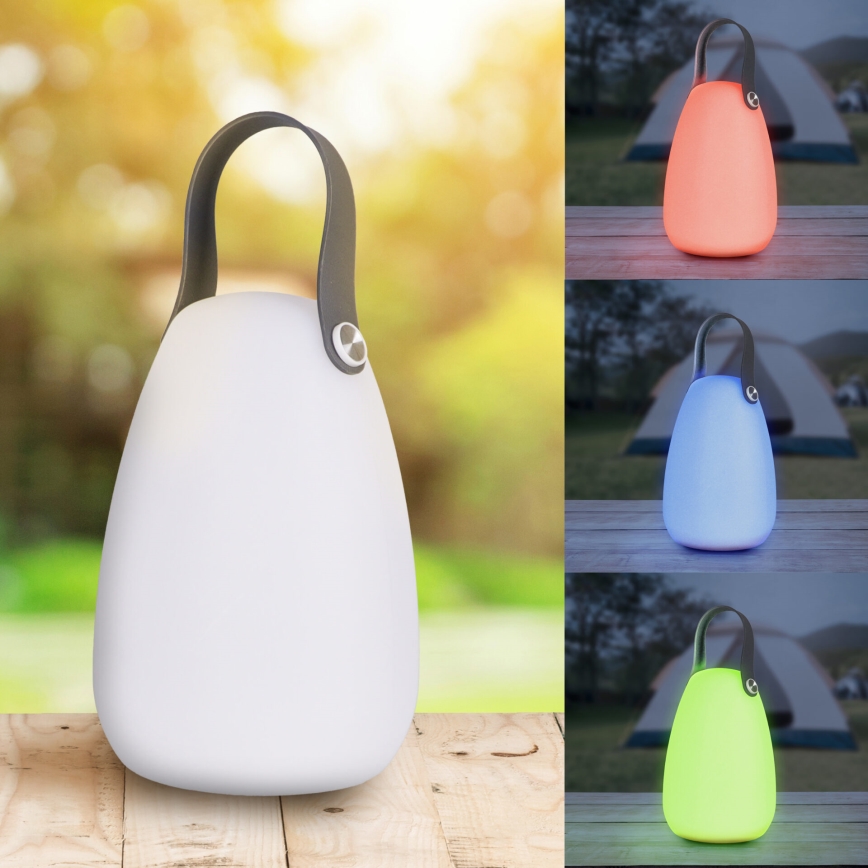 LED RGBW Solárne svietidlo CANARIA LED/2W/1,2V 400 mAh IP44 biela