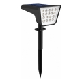 LED RGBW solárne svietidlo so senzorom LED/3,7V IP54 1200 mAh čierne