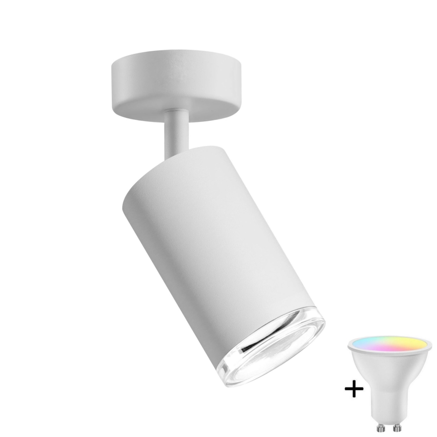 LED RGBW stmievané kúpeľňové bodové svietidlo TURYN 1xGU10/6,5W/230V 2700-6500K Wi-Fi IP44 biela