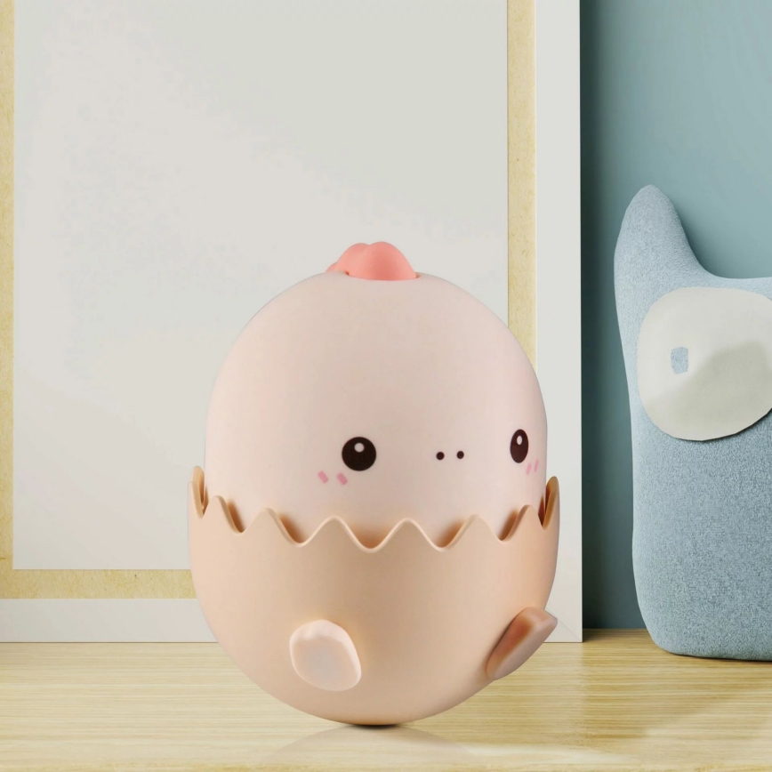 LED RGBW Stmievateľná detská dotyková lampa BABY DINO LED/0,75W/5V USB 1200 mAh ružová