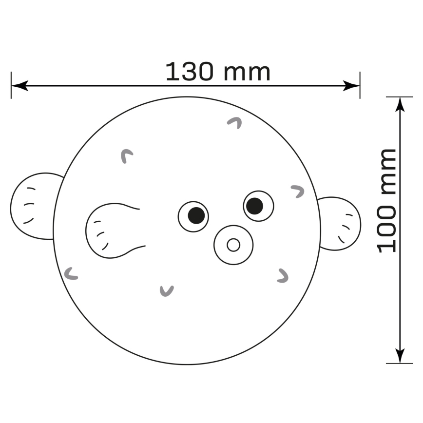 LED RGBW Stmievateľná detská dotyková lampa HELI LED/1W/5V USB 1200 mAh rybička modrá