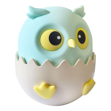 LED RGBW Stmievateľná detská dotyková lampa OWL LED/1W/5V USB 1200 mAh sova modrá