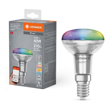 LED RGBW Stmievateľná reflektorová žiarovka SMART+ R50 E14/3,3W/230V 2700-6500K Wi-Fi - Ledvance