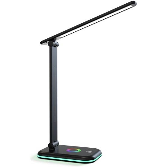 LED RGBW Stmievateľná stolná lampa NOBLITE LED/7W/5V 3000/4000/6500K čierna