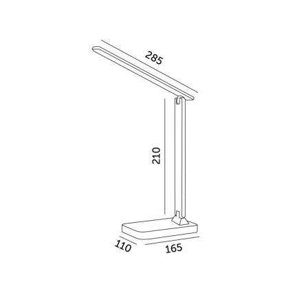 LED RGBW Stmievateľná stolná lampa NOBLITE LED/7W/5V 3000/4000/6500K čierna