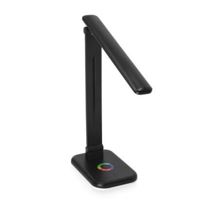LED RGBW Stmievateľná stolná lampa NOBLITE LED/7W/5V 3000/4000/6500K čierna