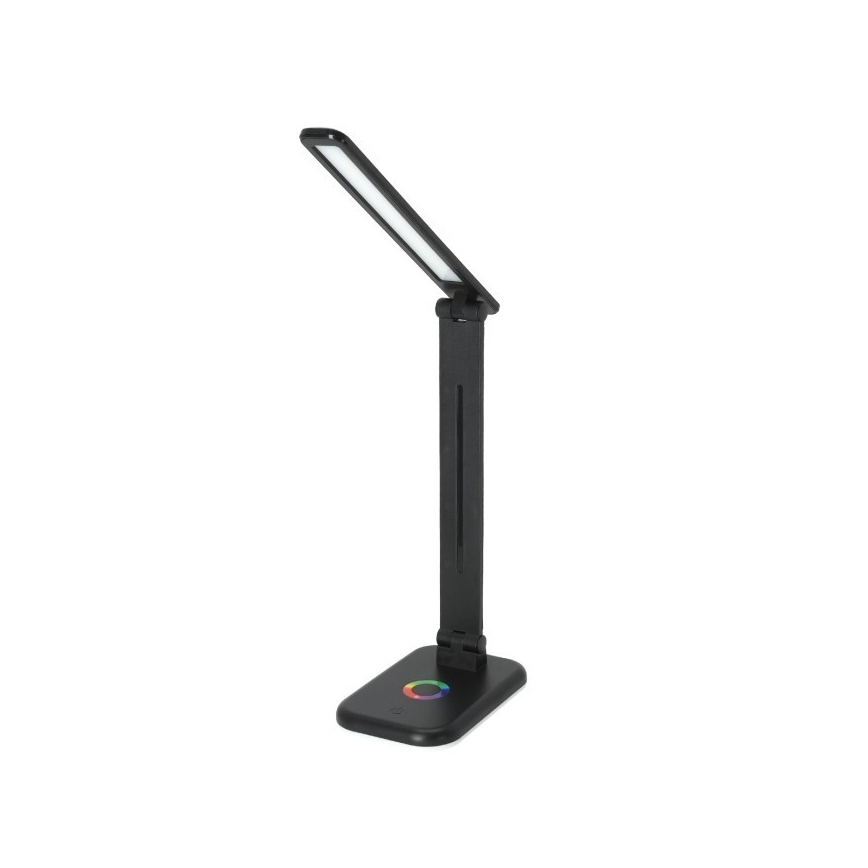 LED RGBW Stmievateľná stolná lampa NOBLITE LED/7W/5V 3000/4000/6500K čierna