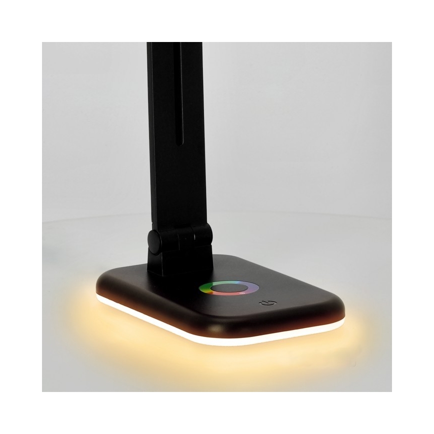 LED RGBW Stmievateľná stolná lampa NOBLITE LED/7W/5V 3000/4000/6500K čierna