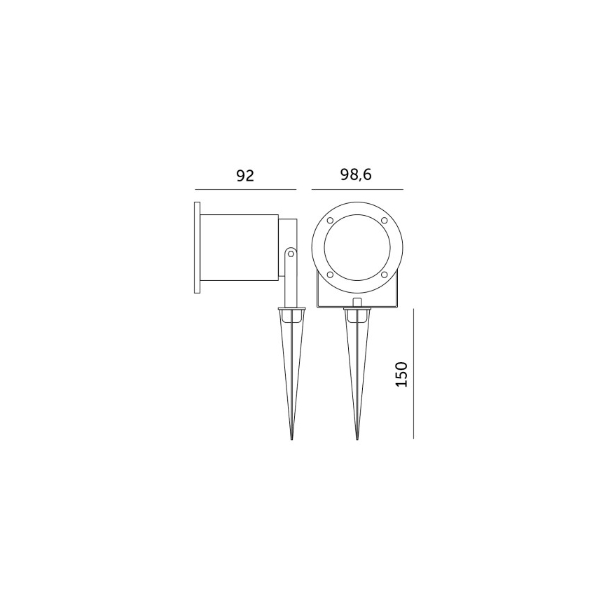LED RGBW Stmievateľná vonkajšia lampa BLAKE 1xGU10/6W/230V IP65 + diaľkové ovládanie
