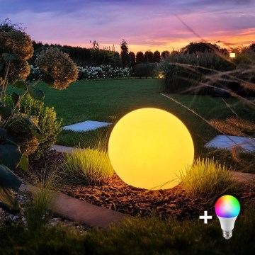 LED RGBW stmievateľná vonkajšia lampa GLOBO 1xE27/12W/230V 2700-6500K priemer 30 cm IP44 Wi-Fi