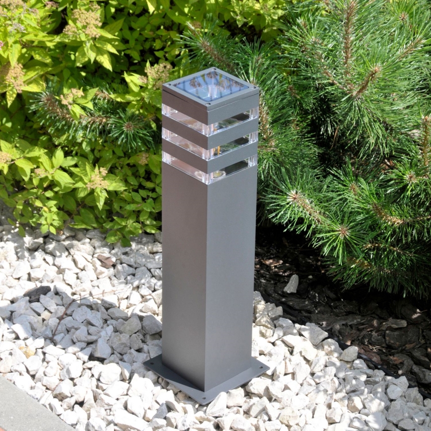 LED RGBW stmievateľná vonkajšia lampa TEKSAS 1xE27/12W/230V 2700-6500K Wi-Fi 44 cm IP44 antracitová