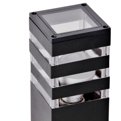 LED RGBW stmievateľná vonkajšia lampa TEKSAS 1xE27/12W/230V 2700-6500K Wi-Fi 44 cm IP44 antracitová