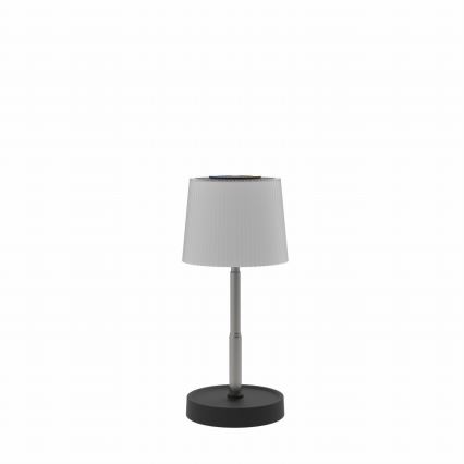 LED RGBW stmievateľná vonkajšia nabíjacia stolová lampa LED/2W/5V IP44 1200 mAh sivá