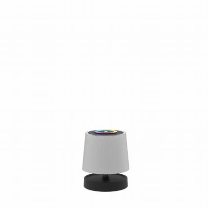 LED RGBW stmievateľná vonkajšia nabíjacia stolová lampa LED/2W/5V IP44 1200 mAh sivá