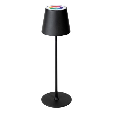 LED RGBW Stmievateľná vonkajšia nabíjateľná lampa LED/1,5W/4000 mAh 3000K IP44 čierna