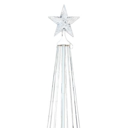 LED RGBW stmievateľná vonkajšia vianočná dekorácia LED/4W/230V 180 cm IP44 stromček + diaľkové ovládanie