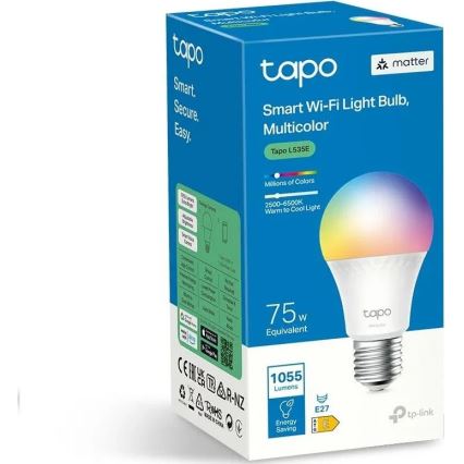 LED RGBW Stmievateľná žiarovka MATTER A60 E27/8,6W/230V 2500-6500K Wi-Fi - TP-Link
