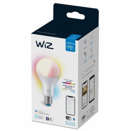 LED RGBW Stmievateľná žiarovka A67 E27/13W/230V 2200-6500K CRI 90 Wi-Fi -WiZ