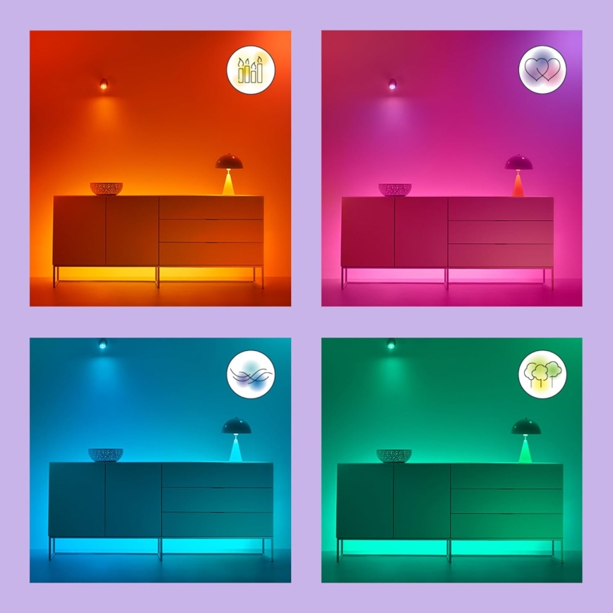 LED RGBW Stmievateľná žiarovka A80 E27/18,5W/230V 2200-6500K CRI 90 Wi-Fi - WiZ