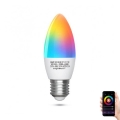 LED RGBW Stmievateľná žiarovka C37 E27/7W/230V 3000-6500K Wi-Fi - Aigostar