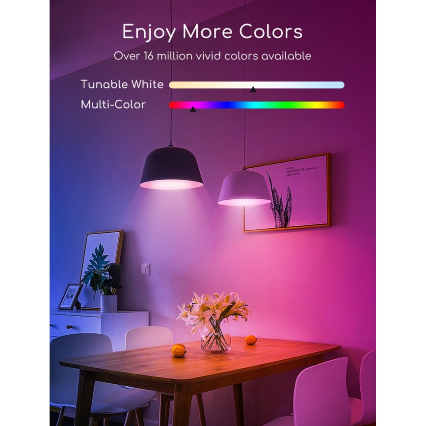 LED RGBW Stmievateľná žiarovka C37 E27/7W/230V 3000-6500K Wi-Fi - Aigostar