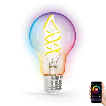 LED RGBW Stmievateľná žiarovka FILAMENT A60 E27/4,9W/230V 2700K Wi-Fi - Aigostar
