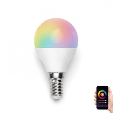 LED RGBW Stmievateľná žiarovka G45 E14/5W/230V 3000-6500K Wi-Fi - Aigostar
