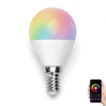 LED RGBW Stmievateľná žiarovka G45 E14/7W/230V 3000-6500K Wi-Fi - Aigostar