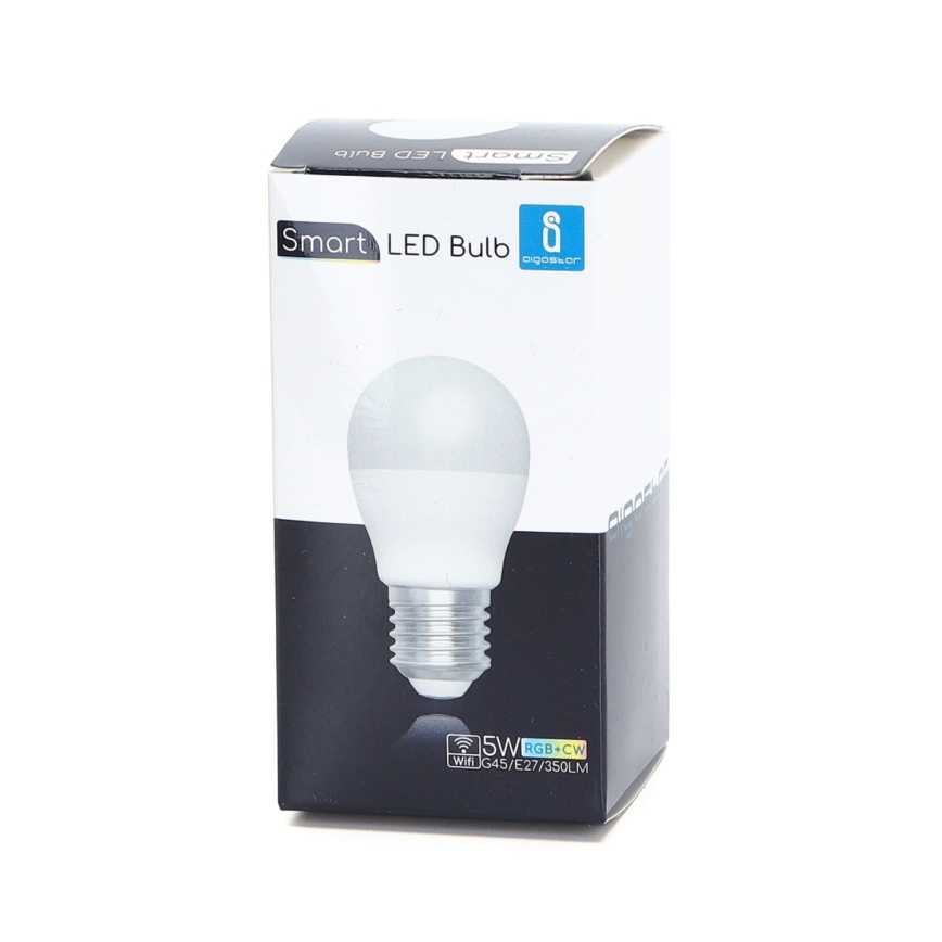 LED RGBW Stmievateľná žiarovka G45 E27/5W/230V 3000-6500K Wi-Fi - Aigostar
