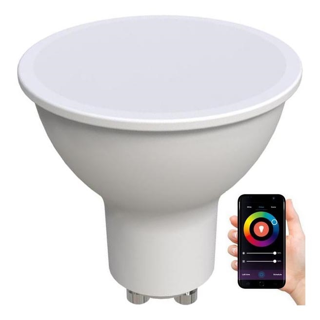 LED RGBW Stmievateľná žiarovka GU10/4,5W/230V 2700-6500K Wi-Fi Tuya