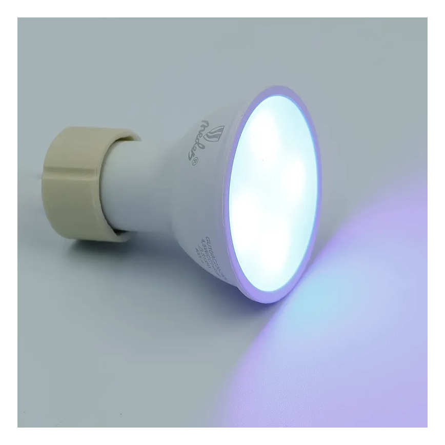 LED RGBW Stmievateľná žiarovka GU10/4,5W/230V 2700-6500K Wi-Fi Tuya