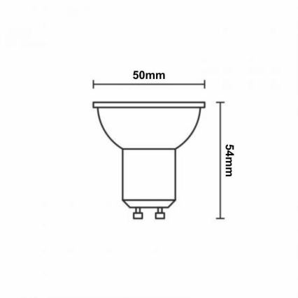 LED RGBW Stmievateľná žiarovka GU10/4,5W/230V 2700-6500K Wi-Fi Tuya