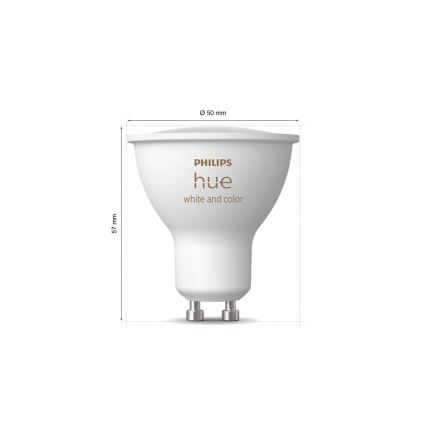 LED RGBW Stmievateľná žiarovka Philips Hue White And Color Ambiance GU10/4,2W/230V 2000-6500K