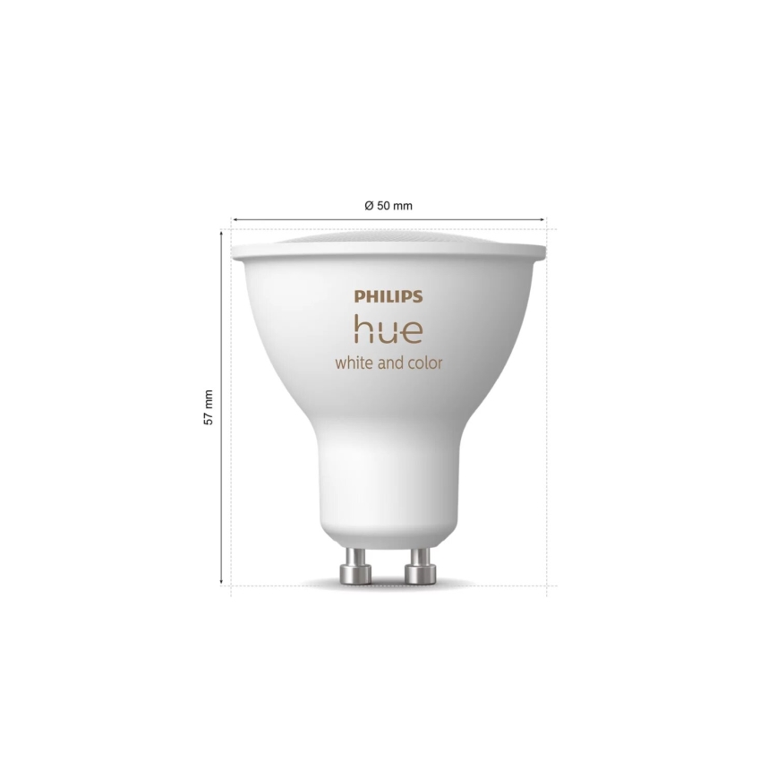 LED RGBW Stmievateľná žiarovka Philips Hue White And Color Ambiance GU10/4,2W/230V 2000-6500K