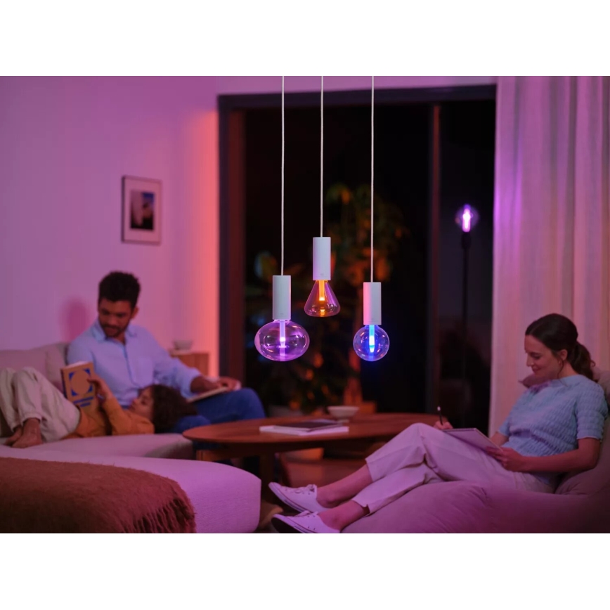LED RGBW Stmievateľná žiarovka Philips Hue White And Color Ambiance G125 E27/6,8W/230V 2000-6500K
