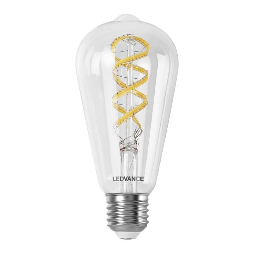 LED RGBW Stmievateľná žiarovka SMART+ FILAMENT EDISON ST64 E27/4,8W/230V 2700-6500K Wi-Fi - Ledvance