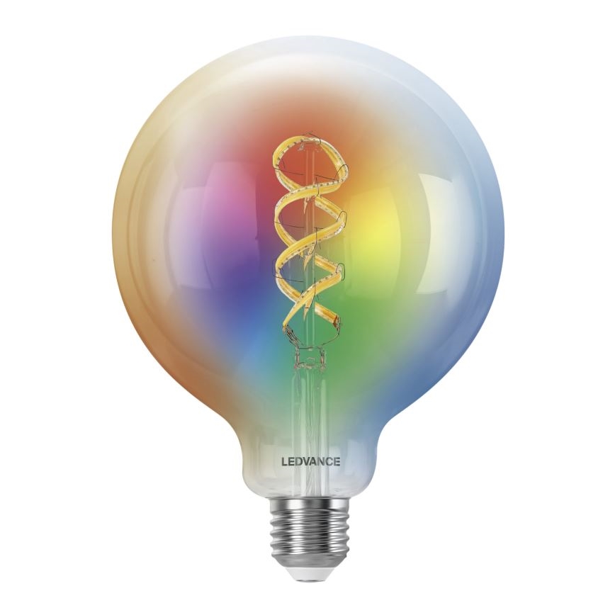 LED RGBW Stmievateľná žiarovka SMART+ FILAMENT E27/4,8W/230V 2700-6500K Wi-Fi - Ledvance