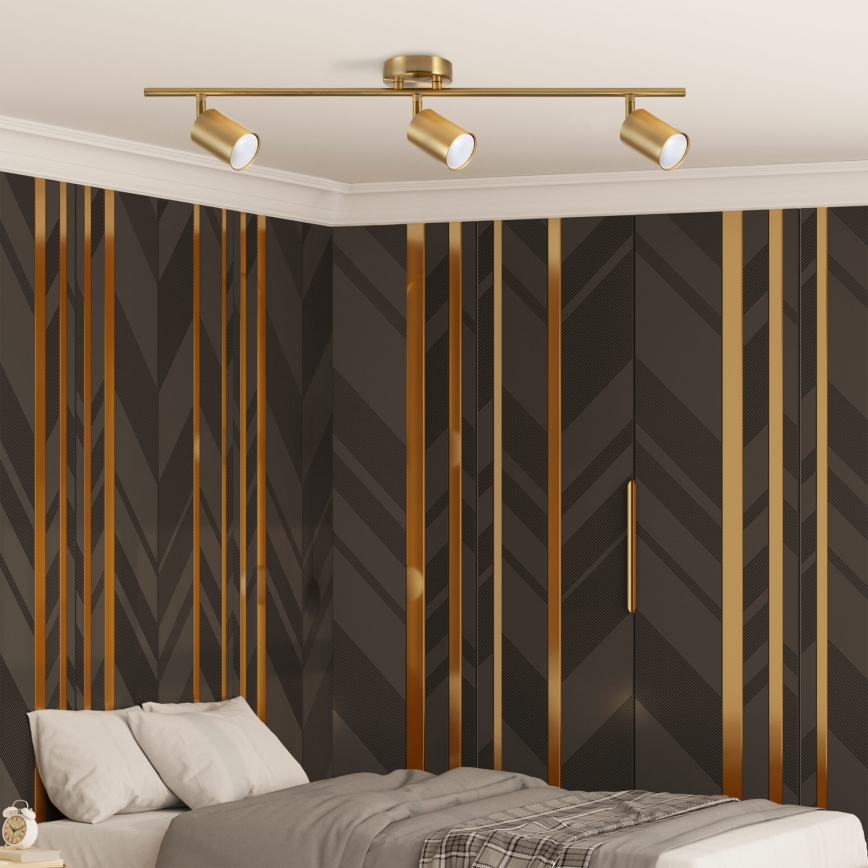 LED RGBW Stmievateľné bodové svietidlo GOLDI 3xGU10/6W/230V 3000K Wi-Fi zlatá