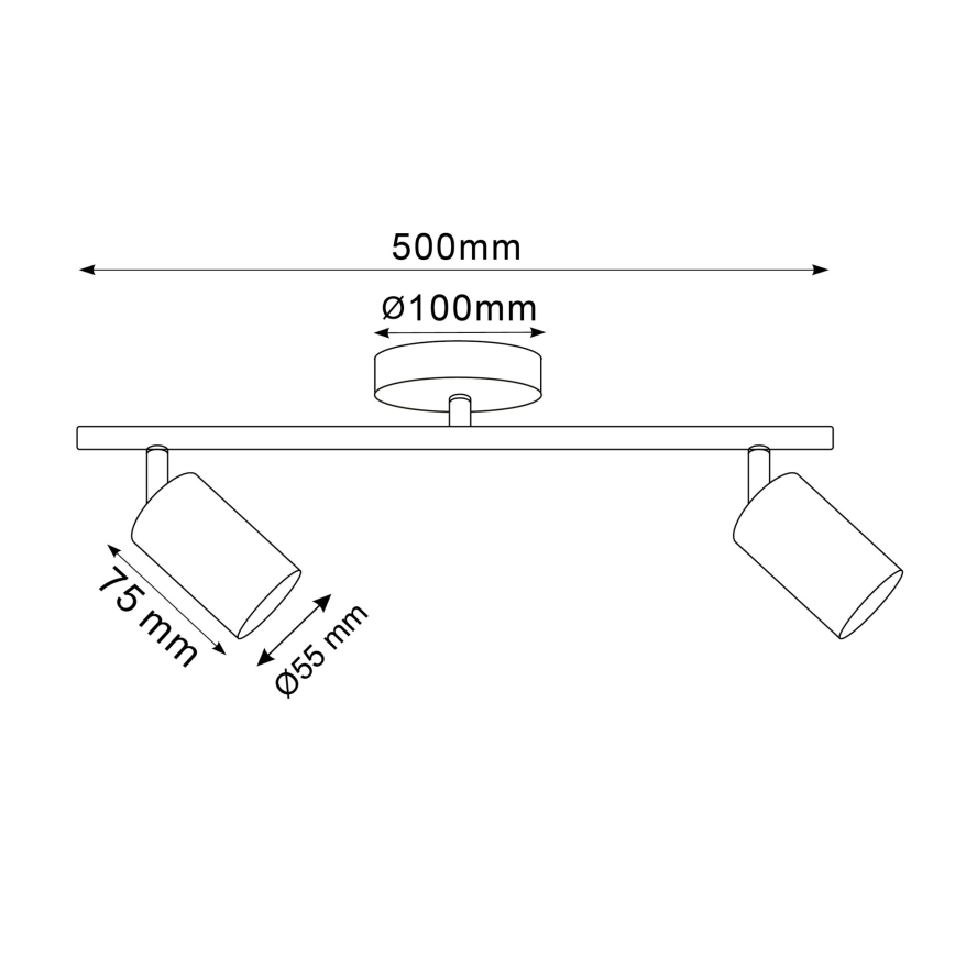 LED RGBW stmievateľné bodové svietidlo GOLDIE 2xGU10/4,8W/230V 3000K zlaté + diaľkové ovládanie