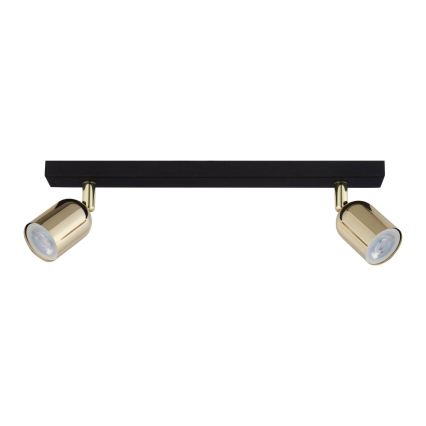 LED RGBW Stmievateľné bodové svietidlo TOP 2xGU10/6,5W/230V 2700-6500K čierna/zlatá