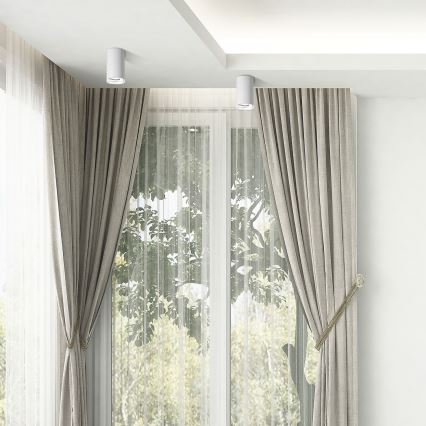 LED RGBW Stmievateľné kúpeľňové bodové svietidlo TURYN 1xGU10/4,8W/230V 3000K IP44 biela + diaľkové ovládanie