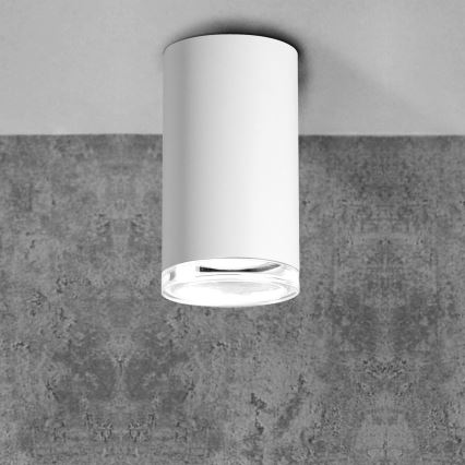 LED RGBW Stmievateľné kúpeľňové bodové svietidlo TURYN 1xGU10/4,8W/230V 3000K IP44 biela + diaľkové ovládanie