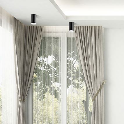 LED RGBW stmievateľné kúpeľňové bodové svietidlo TURYN 1xGU10/4,8W/230V 3000K IP44 čierne + diaľkové ovládanie