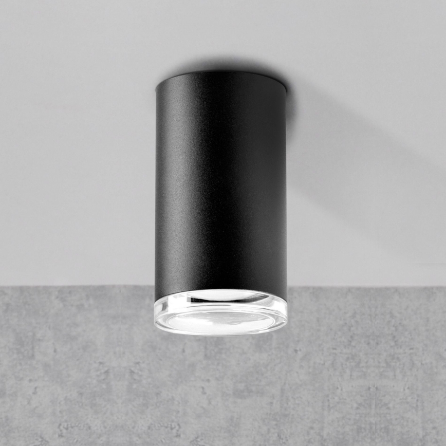 LED RGBW stmievateľné kúpeľňové bodové svietidlo TURYN 1xGU10/4,8W/230V 3000K IP44 čierne + diaľkové ovládanie