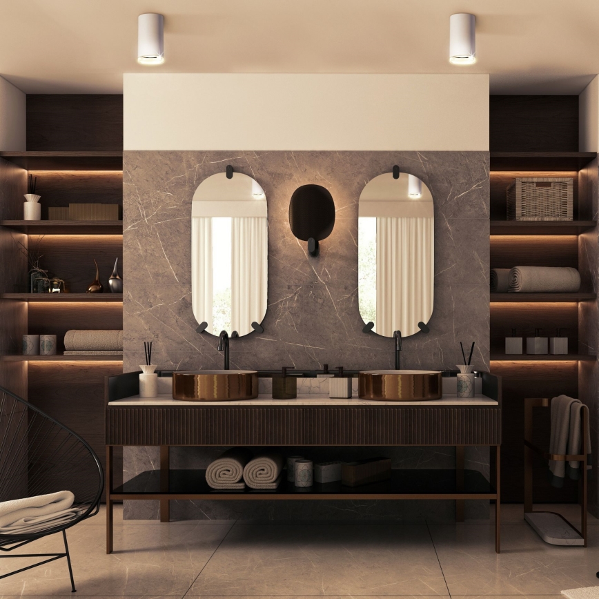 LED RGBW Stmievateľné kúpeľňové bodové svietidlo TURYN 1xGU10/6W/230V 3000K Wi-Fi IP44 biela