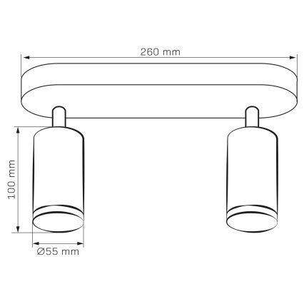 LED RGBW Stmievateľné kúpeľňové bodové svietidlo TURYN 2xGU10/6W/230V 3000K IP44 biele + diaľkové ovládanie