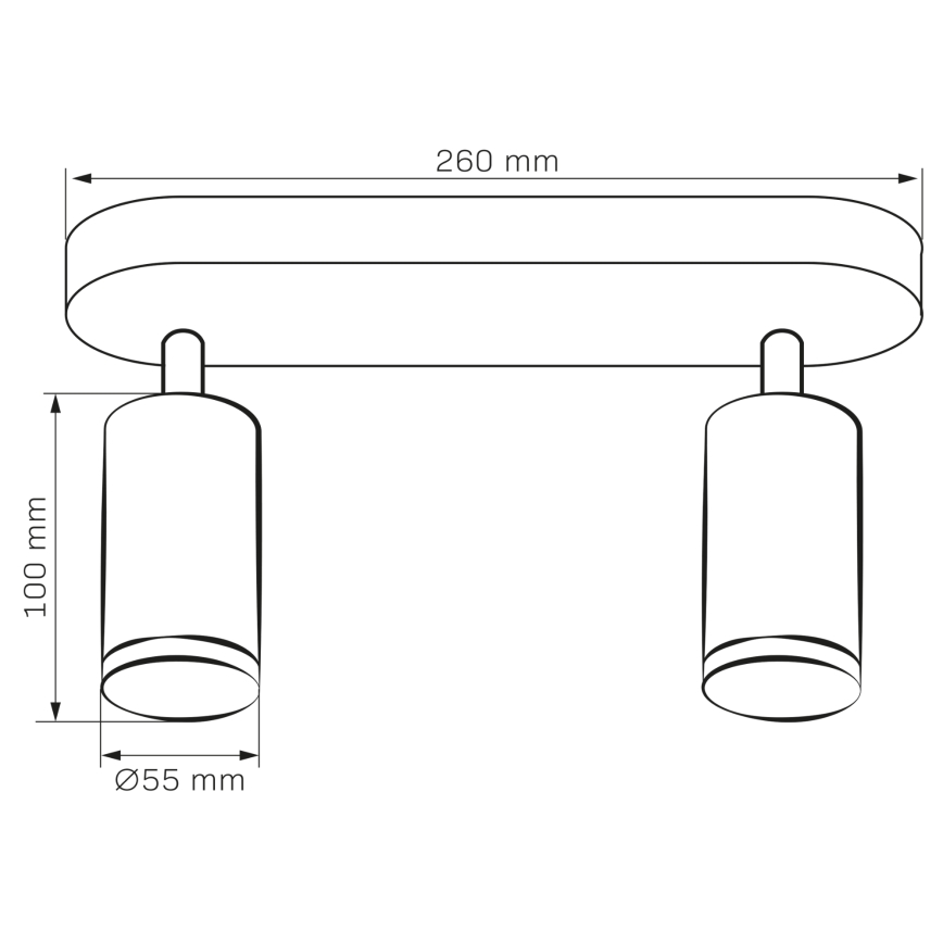 LED RGBW Stmievateľné kúpeľňové bodové svietidlo TURYN 2xGU10/6W/230V 3000K IP44 biele + diaľkové ovládanie